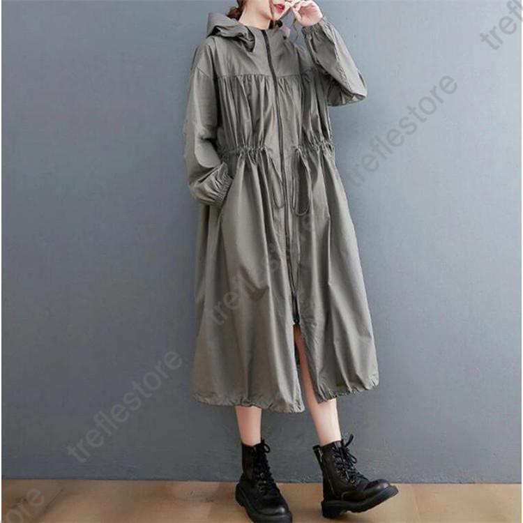 トレンチコート スプリングコート パーカー おしゃれ 羽織り レディース コート ロングコート 着痩せ 春 秋 カジュアル オシャレ ベーシック 春コート