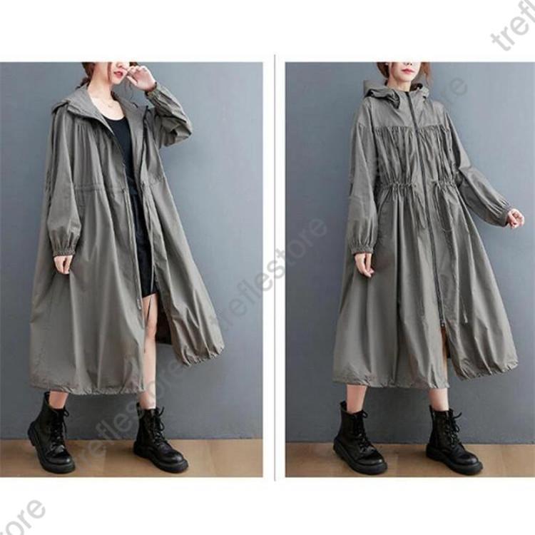 トレンチコート スプリングコート パーカー おしゃれ 羽織り レディース コート ロングコート 着痩せ 春 秋 カジュアル オシャレ ベーシック 春コート