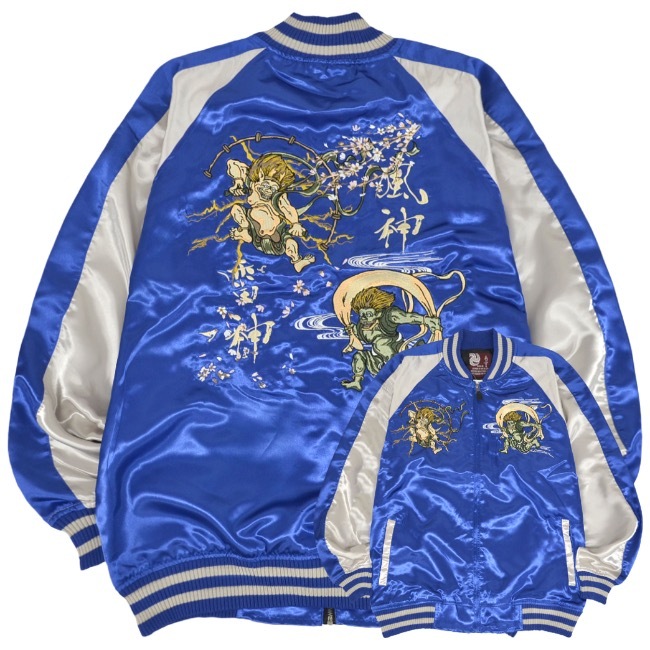 スカジャン アウター 長袖 和柄 風神 雷神 スカジャン アウター 長袖 和柄 風神 雷神