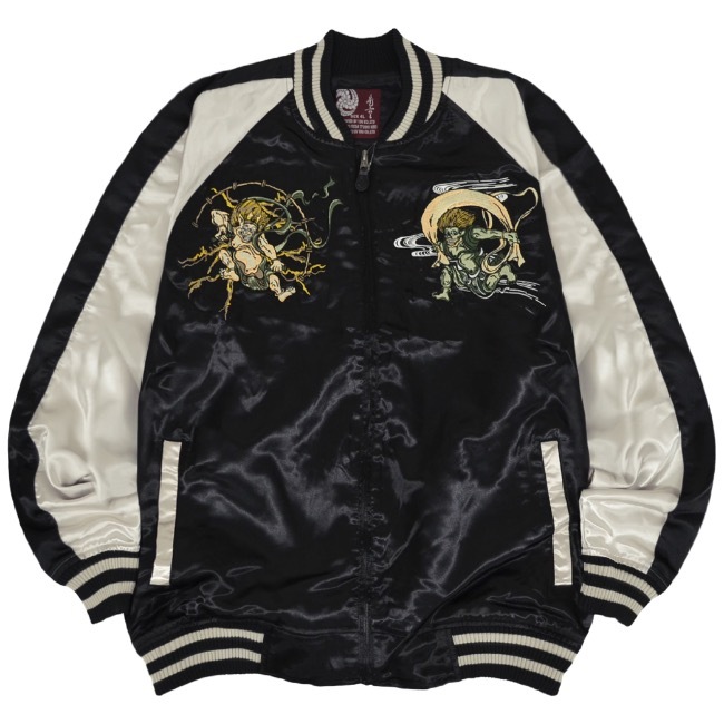 スカジャン アウター 長袖 和柄 風神 雷神 スカジャン アウター 長袖 和柄 風神 雷神