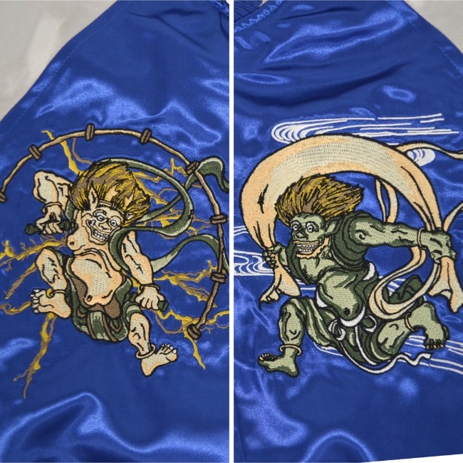 スカジャン アウター 長袖 和柄 風神 雷神 スカジャン アウター 長袖 和柄 風神 雷神