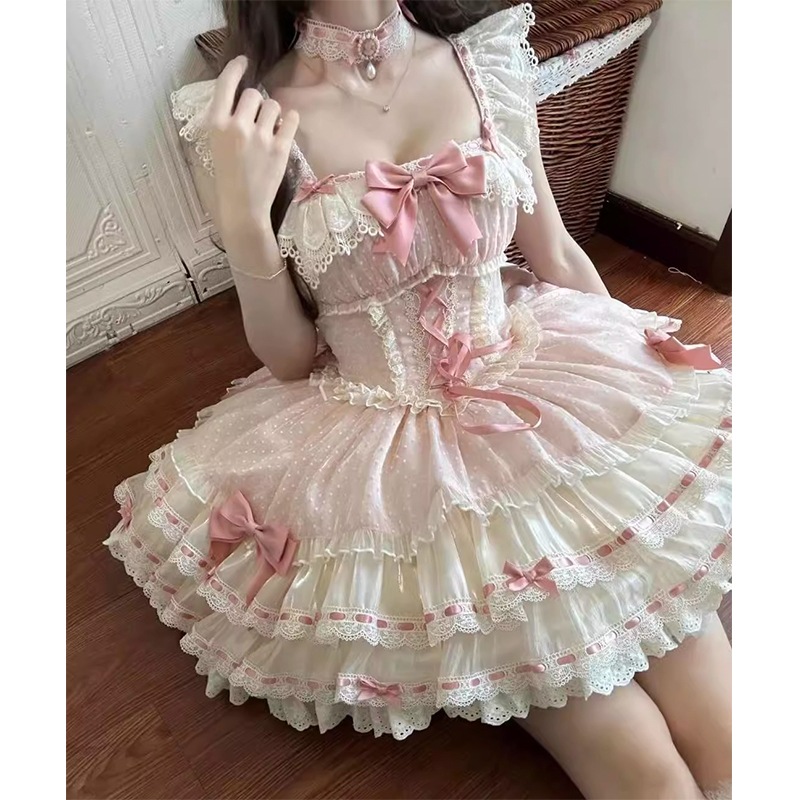 コスプレドレスロリータスカートワンピースピンクが可愛いバレエケーキスカートドレス ロリータ ロリータ Jsk66 コスプレドレスロリータスカートワンピースピンクが可愛いバレエケーキスカートドレス ロリータ ロリータ Jsk66