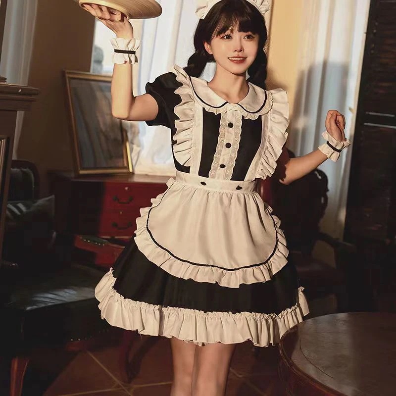 限定販壳メイド服 制服セット かわいい ワンピース 洋服 仮装 コスチューム コス ドレス セクシー ロリータ こすぷれ パーティー 誕生日 コスプレ 学園祭 文化祭 ハロウィン コスプレ