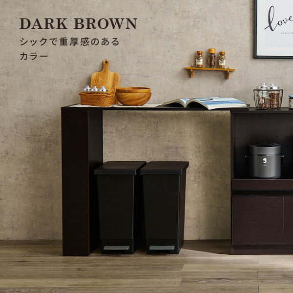 カウンター専用オプションテーブル 約幅104奥行40高さ84cm ダークブラウン 組立品 キッチンカウンター キッチン収納 組立品 カウンター専用オプションテーブル 約幅104奥行40高さ84cm ダークブラウン 組立品 キッチンカウンター キッチン収納 組立品