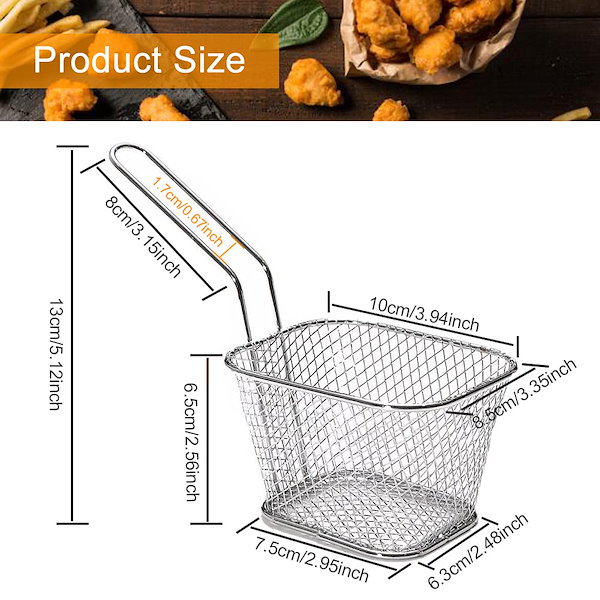 Qoo10] 8枚フライドポテトバスケットバスケットス