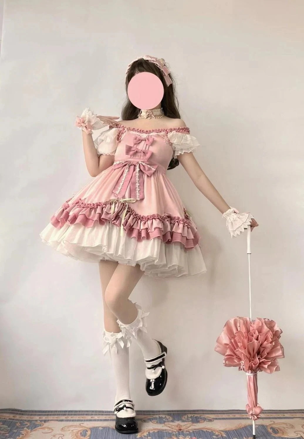 オリジナルお嬢様opロリータワンピース可愛いプリンセススカート3点セット花嫁 茶会 新作ロリータ 二次元 人气 今年人気爆発中ロリータ 学院祭用