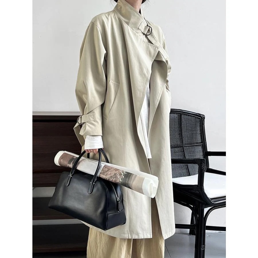 トレンチコート レディース スプリングコート コート 春秋アウター 大きいサイズ ロングジャケット 軽い 無地 薄い ホワイト L ジャケット レディース 40代 春 秋 トレンチコート ショート丈