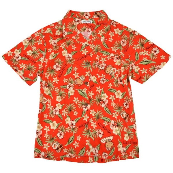Qoo10] サンリオ ハローキティアロハ シャツ 半袖 夏 海