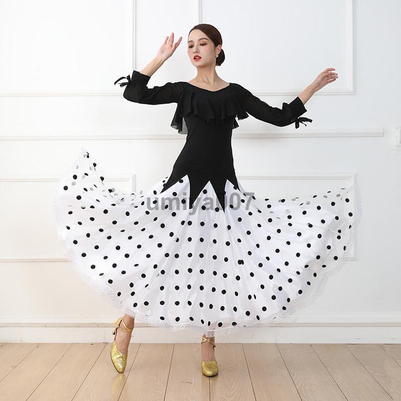 ダンス衣装 社交ダンス シフォン 水玉 ドット ロングスカート ふんわり モダンドレス フラメンコ ラテンダンス エレガント 演奏会 ステージ ダンス衣装 社交ダンス シフォン 水玉 ドット ロングスカート ふんわり モダンドレス フラメンコ ラテンダンス エレガント 演奏会 ステージ