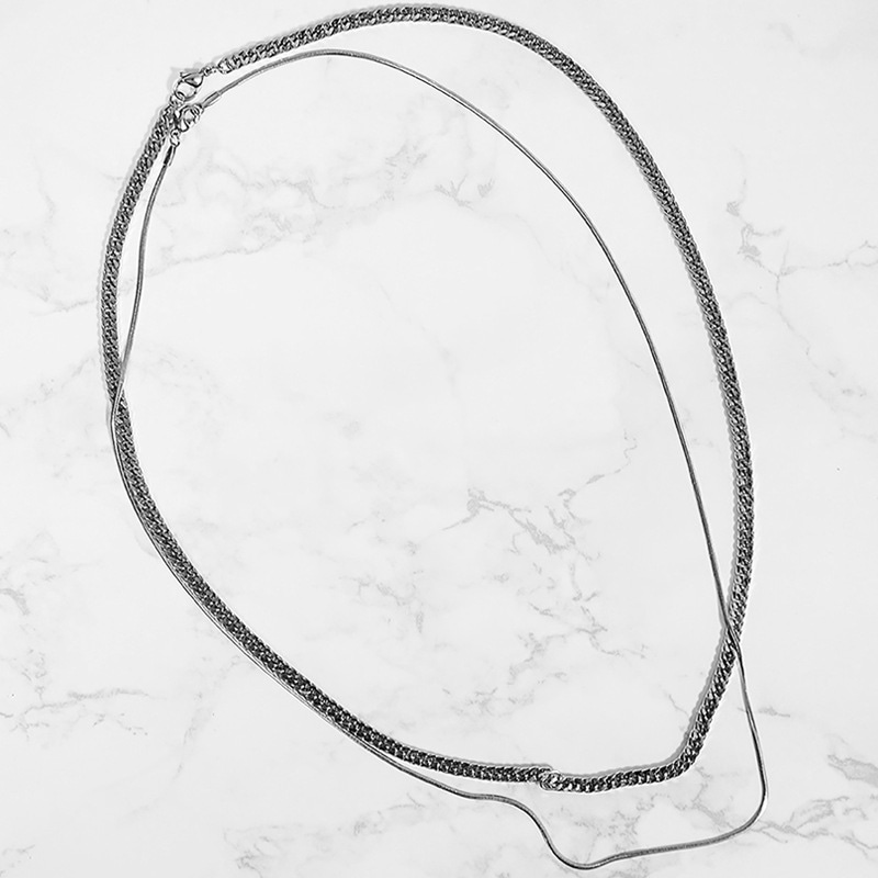 bts ジョングク着用 Surgical Steel Layered Necklace/ Seven MV着用 bts ジョングク着用 Surgical Steel Layered Necklace/ Seven MV着用