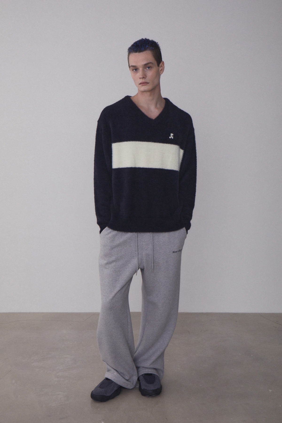 トップス REST&RECREATION RR V-NECK HAIRY KNIT REST & RECREATION】 RR V-NECK HAIRY KNIT TOP : 3COLOR