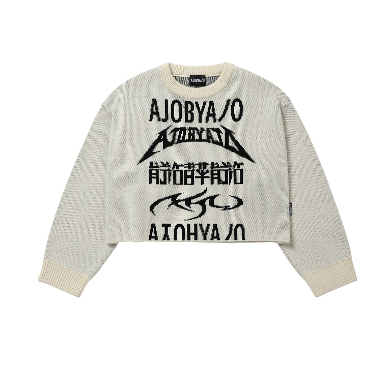 AJO AJOBYAJO】 Total Logo Cropped Sweater 【公式通販】