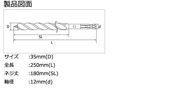 スターエム クギ切りドリル ミドル 35.0 9M-350 スターエム クギ切りドリル ミドル 35.0 9M-350
