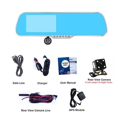Hot Sale Android Rearview Mirror Car DVR Bluetooth GPS Navigator Car Camera Full HD 1080P Night Visi