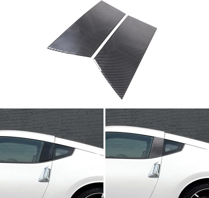 日産 フェアレディZ Z34 2008～2020に適用 センターピラー装飾パネル ピラーガーニッシュ カバー デコレーションストリップ ピラーパネル ABS製 貼付タイプ 外装パーツ