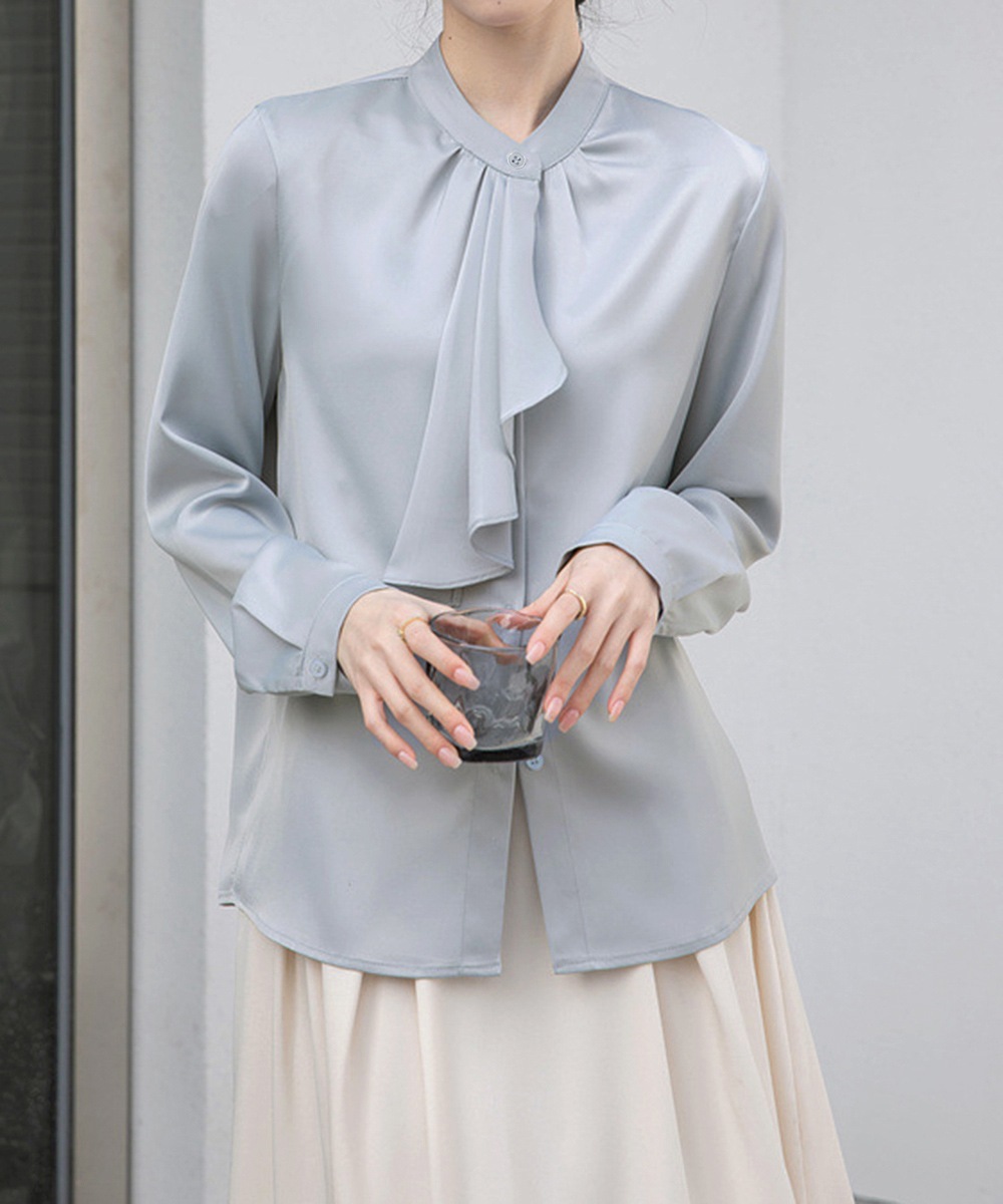 シャツブラウス 長袖 ゆったり トップス【ゆうパケット】 シャツブラウス 長袖 ゆったり トップス【ゆうパケット】