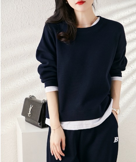 重ね着風ロング丈チュニック シャツ トップス ブラウス ベスト 長袖 ラウンドネック ストレート かわいい 可愛い きれいめ シンプル カジュアル 上品 おしゃれ お洒落 かっこいい レトロ 重ね着風ロング丈チュニック シャツ トップス ブラウス ベスト 長袖 ラウンドネック ストレート かわいい 可愛い きれいめ シンプル カジュアル 上品 おしゃれ お洒落 かっこいい レトロ