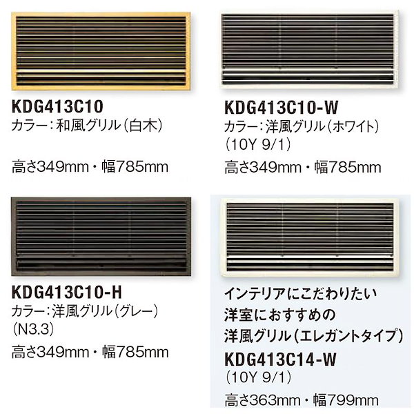 ダイキン前面グリルKDG413C10 ダイキン ハウジングエアコン 部材