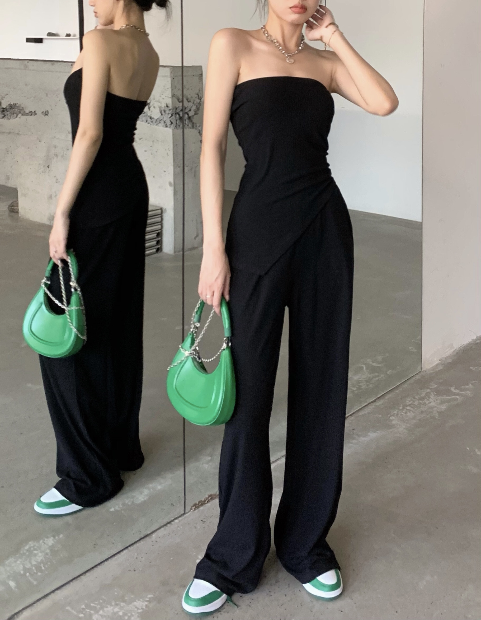 セットアップ レディース チューブトップ ワイドパンツ クロップド丈 クロップド 袖なし スリム 細身 ハイウエスト ワイド 薄手 上下セット 2点セット ツーピース お得 かわいい 大人可愛い セットアップ レディース チューブトップ ワイドパンツ クロップド丈 クロップド 袖なし スリム 細身 ハイウエスト ワイド 薄手 上下セット 2点セット ツーピース お得 かわいい 大人可愛い