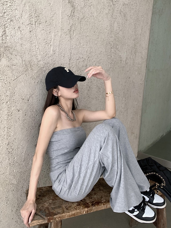 セットアップ レディース チューブトップ ワイドパンツ クロップド丈 クロップド 袖なし スリム 細身 ハイウエスト ワイド 薄手 上下セット 2点セット ツーピース お得 かわいい 大人可愛い セットアップ レディース チューブトップ ワイドパンツ クロップド丈 クロップド 袖なし スリム 細身 ハイウエスト ワイド 薄手 上下セット 2点セット ツーピース お得 かわいい 大人可愛い