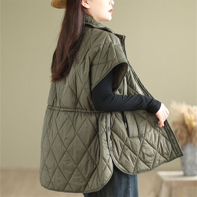 ベスト キルティングベスト アウター レディース おしゃれ 中綿 キルティング ショートベスト 厚手 トップス コート 無袖 ノースリーブ 大きいサイズ レイヤード風 大人 暖かい 柔らかい 軽量 防