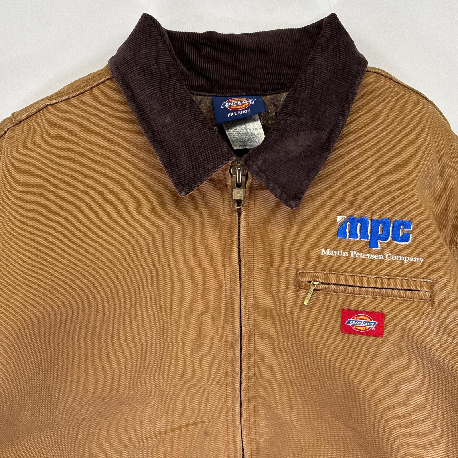 古着 ワークジャケット ダック 大きいサイズ デトロイトタイプジャケット ワンポイントロゴ ブランケットライナー XXL ブラウン系 メンズ 古着 ワークジャケット ダック 大きいサイズ デトロイトタイプジャケット ワンポイントロゴ ブランケットライナー XXL ブラウン系 メンズ