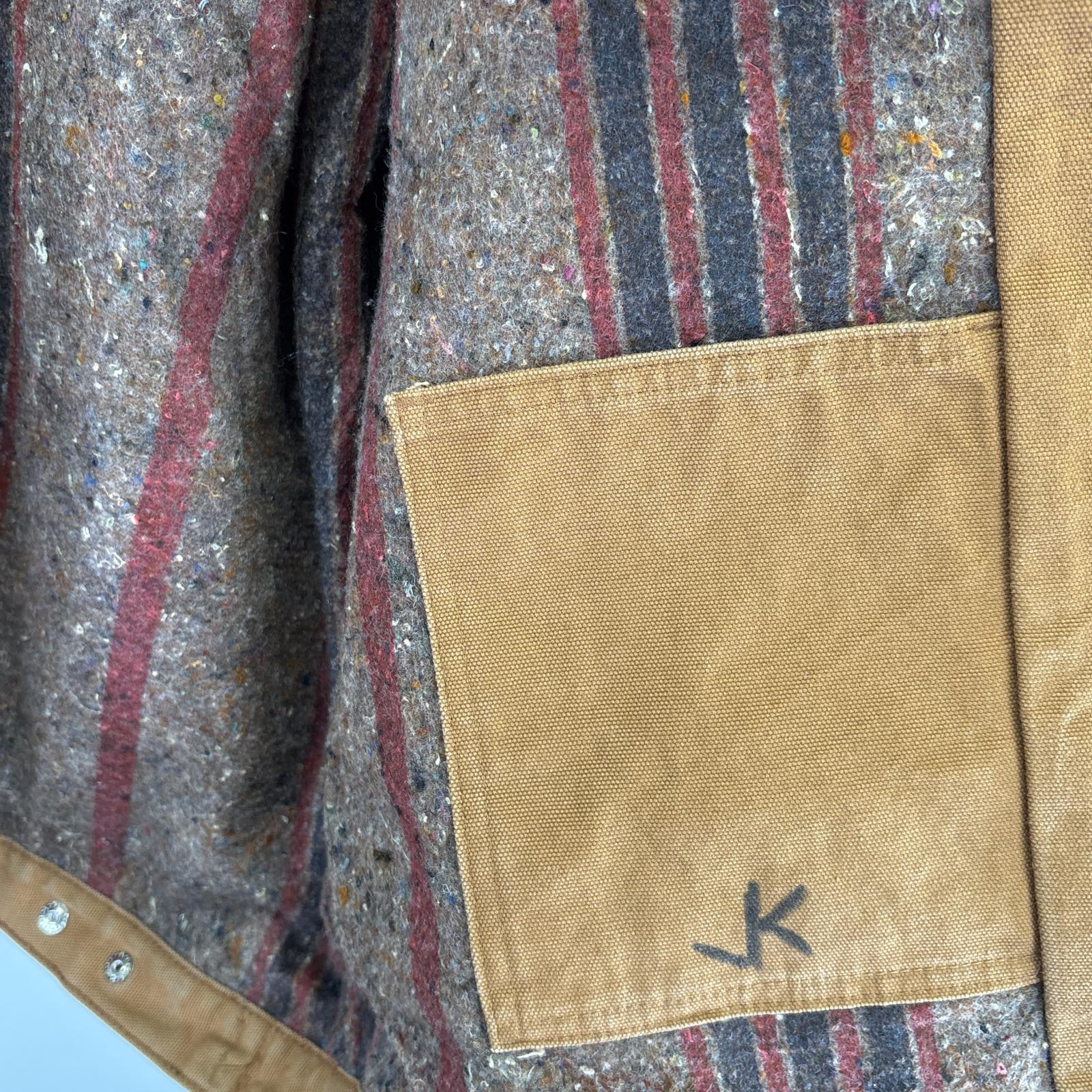 古着 ワークジャケット ダック 大きいサイズ デトロイトタイプジャケット ワンポイントロゴ ブランケットライナー XXL ブラウン系 メンズ 古着 ワークジャケット ダック 大きいサイズ デトロイトタイプジャケット ワンポイントロゴ ブランケットライナー XXL ブラウン系 メンズ