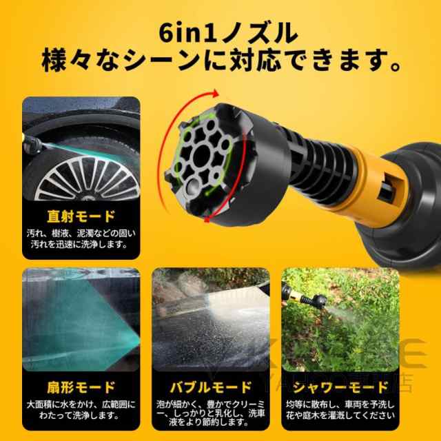 高圧洗浄機 コードレス 充電式 多機能 電動空気入れ ブロワー 小型 掃除機 21vバッテリー互換 6in1 収納ケース付き 強力噴射 自吸タイプ 軽量 家庭用 2025最新63 高圧洗浄機 コードレス 充電式 多機能 電動空気入れ ブロワー 小型 掃除機 21vバッテリー互換 6in1 収納ケース付き 強力噴射 自吸タイプ 軽量 家庭用 2025最新63