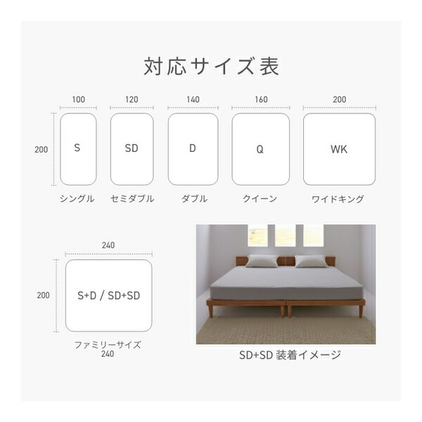 Sleep Niceday 綿100% 通気性 乾きやすいボックスシーツ ダブル（D） グレージュ