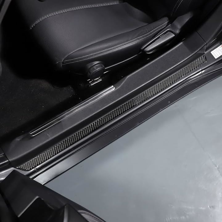 新型 マツダ ロードスター RF ND系 2016~2023に適用 外サイドステップガード サイドモール スカッフプレート カーボンファイバー製 取付簡単 貼付タイプ( カーボン調) 新型 マツダ ロードスター RF ND系 2016~2023に適用 外サイドステップガード サイドモール スカッフプレート カーボンファイバー製 取付簡単 貼付タイプ( カーボン調)