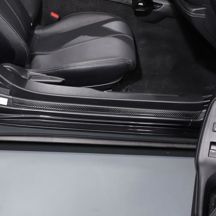 新型 マツダ ロードスター RF ND系 2016~2023に適用 外サイドステップガード サイドモール スカッフプレート カーボンファイバー製 取付簡単 貼付タイプ( カーボン調) 新型 マツダ ロードスター RF ND系 2016~2023に適用 外サイドステップガード サイドモール スカッフプレート カーボンファイバー製 取付簡単 貼付タイプ( カーボン調)