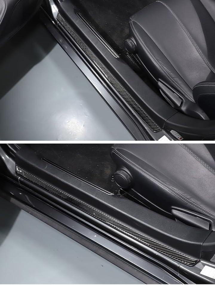 新型 マツダ ロードスター RF ND系 2016~2023に適用 外サイドステップガード サイドモール スカッフプレート カーボンファイバー製 取付簡単 貼付タイプ( カーボン調) 新型 マツダ ロードスター RF ND系 2016~2023に適用 外サイドステップガード サイドモール スカッフプレート カーボンファイバー製 取付簡単 貼付タイプ( カーボン調)