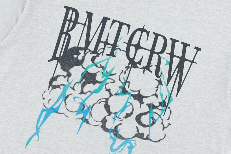 ★24SS★ROMANTIC CROWN★VOLUME LOGO THUNDER CLOUD TEE SHIRT ROMANTIC CROWN】 VOLUME LOGO THUNDER CLOUD TEE SHIRT Tシャツ