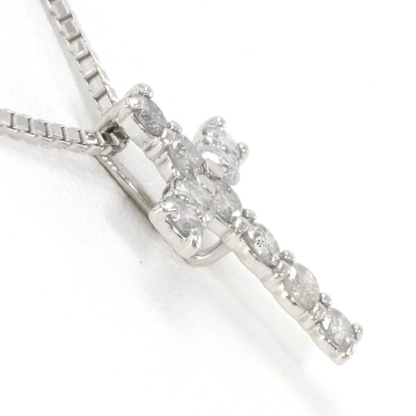 PT1000 PT850 ネックレス ダイヤ 0.5 約40cm ジュエリー 中古 PT1000 PT850 ネックレス ダイヤ 0.5 約40cm ジュエリー 中古