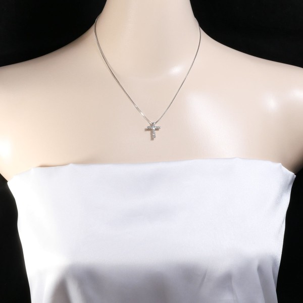 PT1000 PT850 ネックレス ダイヤ 0.5 約40cm ジュエリー 中古 PT1000 PT850 ネックレス ダイヤ 0.5 約40cm ジュエリー 中古