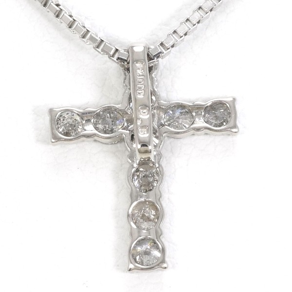 PT1000 PT850 ネックレス ダイヤ 0.5 約40cm ジュエリー 中古 PT1000 PT850 ネックレス ダイヤ 0.5 約40cm ジュエリー 中古