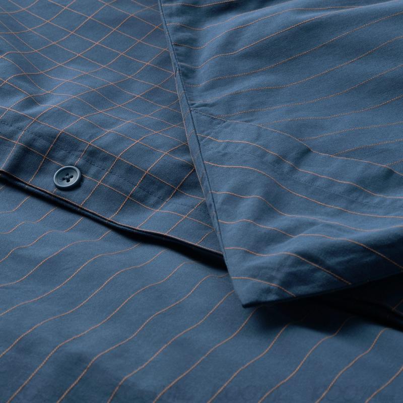 DOFTAKLEJA ドフタクレイヤ 掛け布団カバー＆枕カバー - ダークブルー/ライトブラウン 150x200/50x60 cm