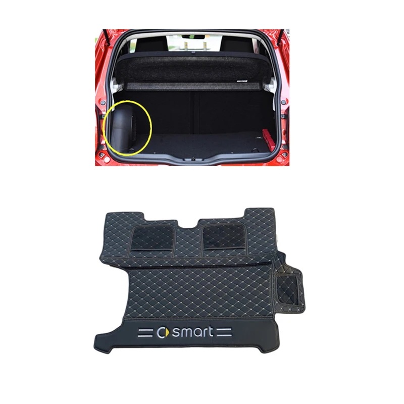 車のボンネット用の革製トランクマット,インテリアデザイン,451および453用の2つのカーアクセサリー