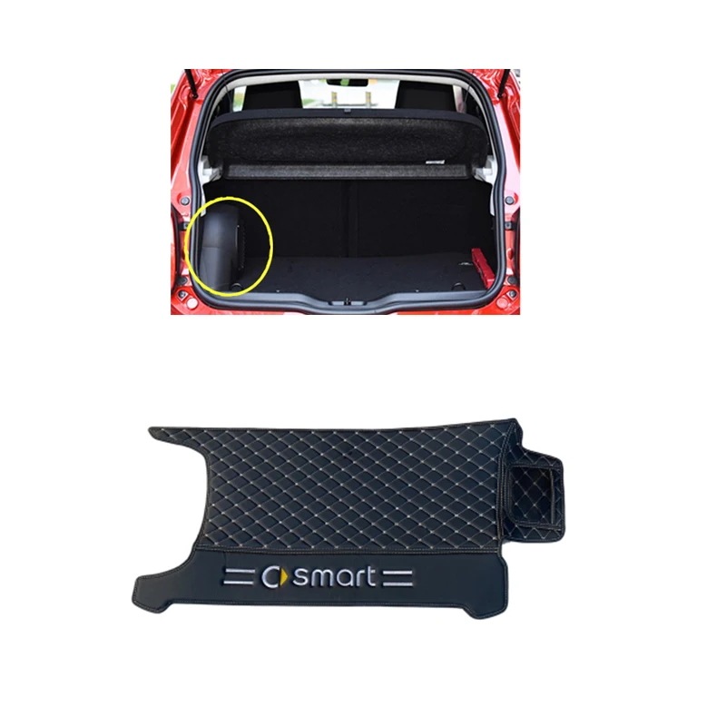 車のボンネット用の革製トランクマット,インテリアデザイン,451および453用の2つのカーアクセサリー