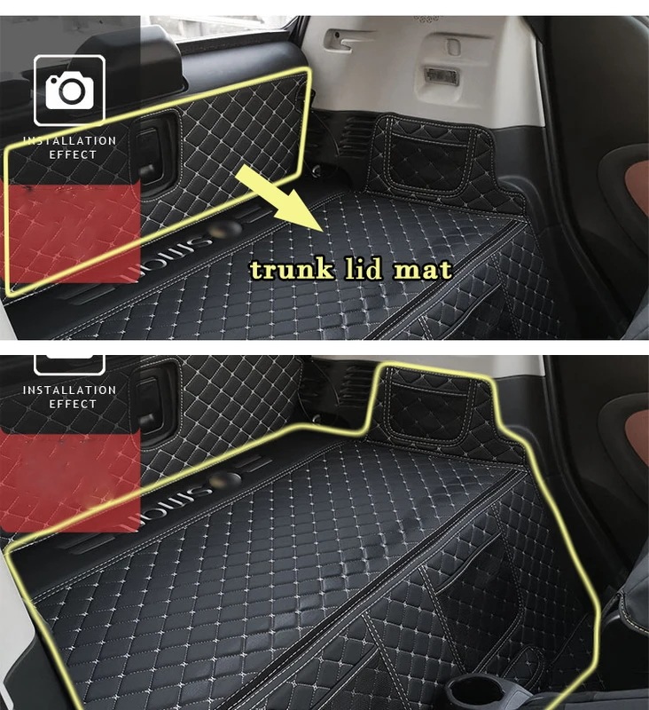 車のボンネット用の革製トランクマット,インテリアデザイン,451および453用の2つのカーアクセサリー