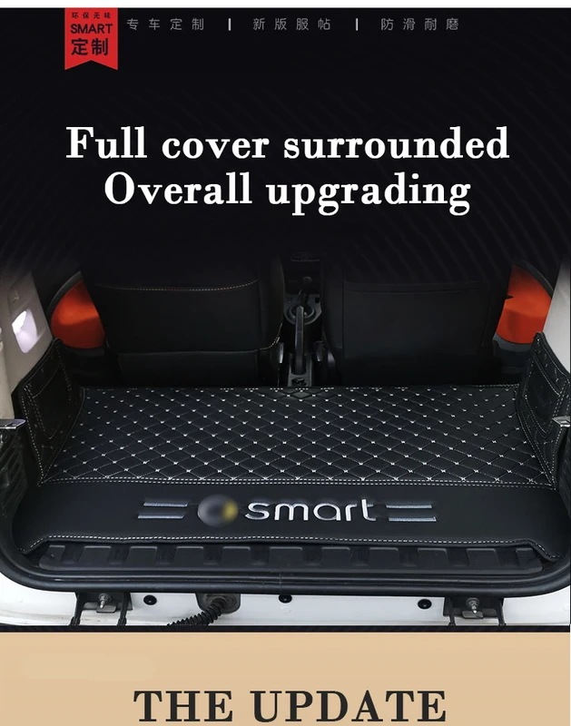 車のボンネット用の革製トランクマット,インテリアデザイン,451および453用の2つのカーアクセサリー