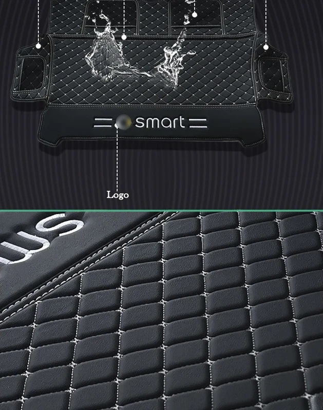 車のボンネット用の革製トランクマット,インテリアデザイン,451および453用の2つのカーアクセサリー