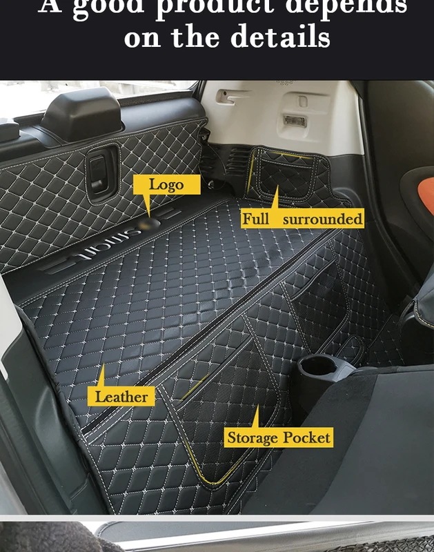 車のボンネット用の革製トランクマット,インテリアデザイン,451および453用の2つのカーアクセサリー