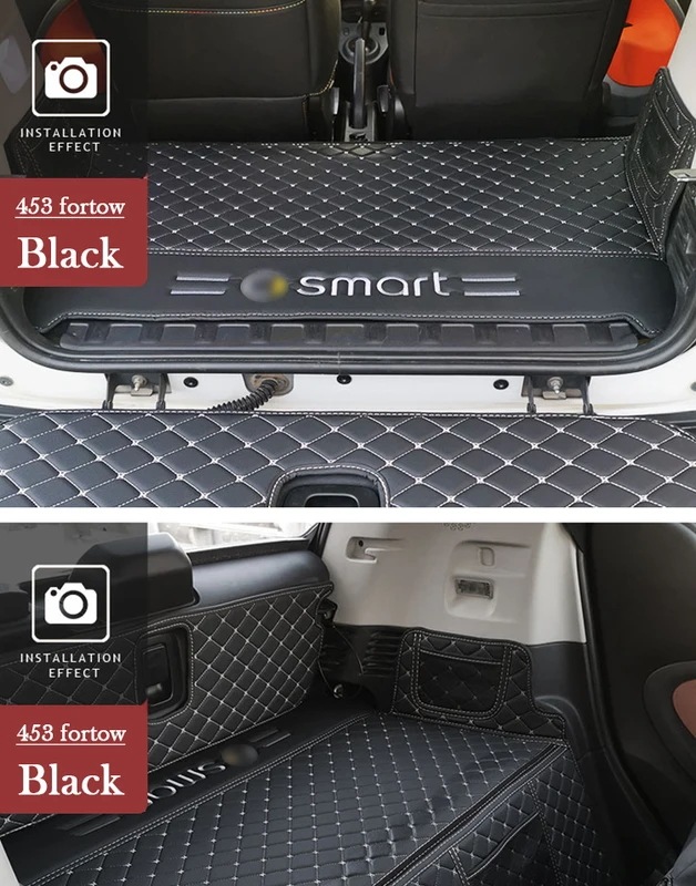 車のボンネット用の革製トランクマット,インテリアデザイン,451および453用の2つのカーアクセサリー