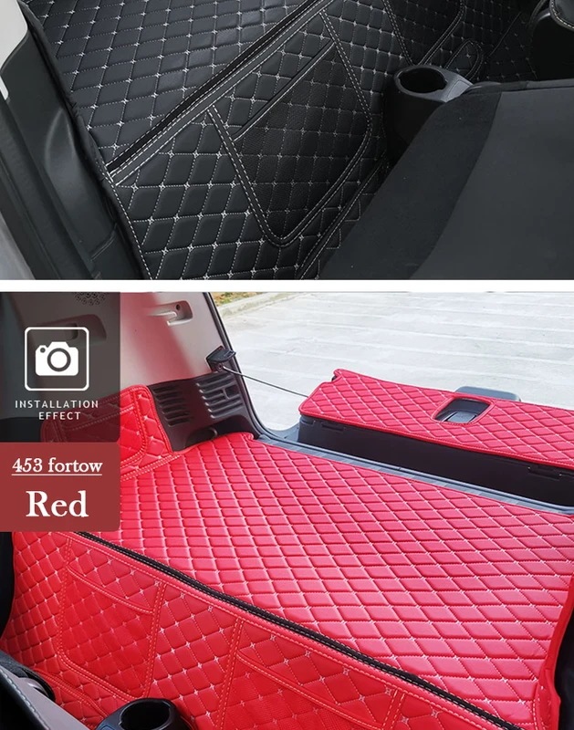 車のボンネット用の革製トランクマット,インテリアデザイン,451および453用の2つのカーアクセサリー