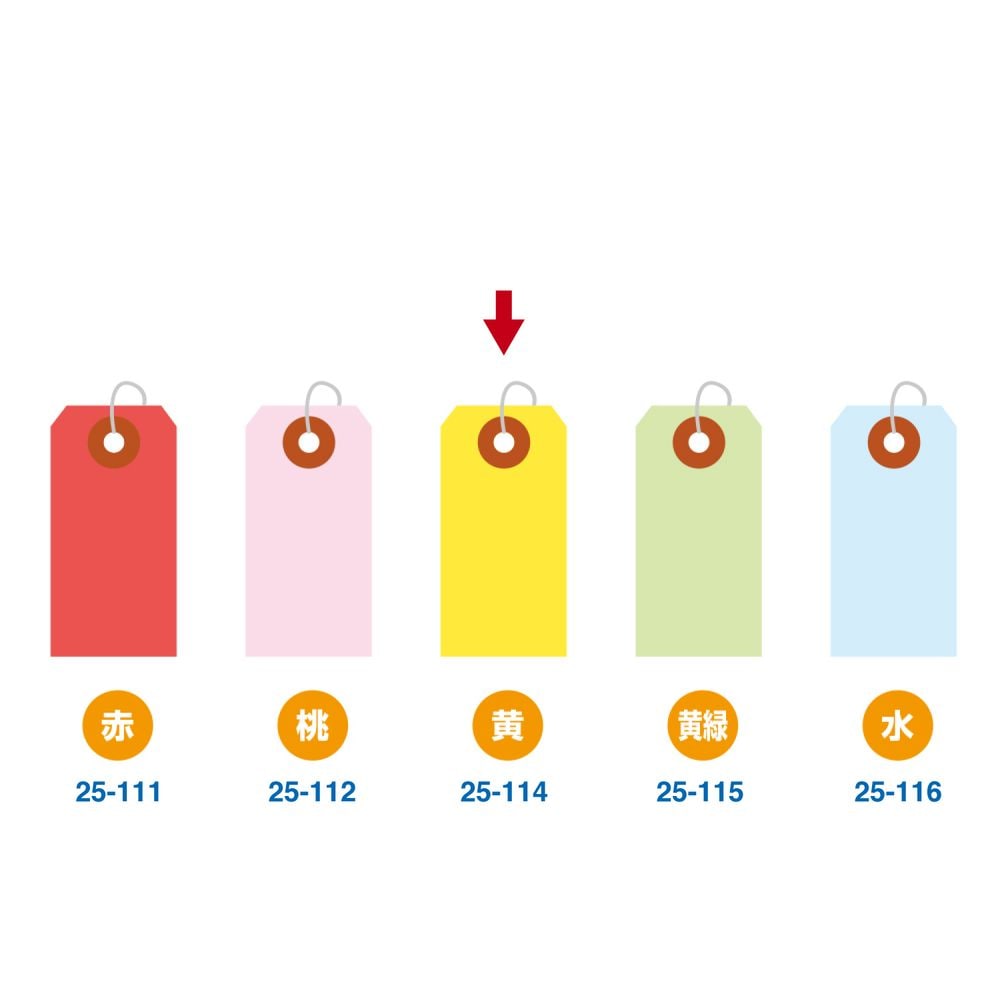 ササガワ 針金付きカラー荷札 豆 黄 一穴 2000枚入(50枚帯x40束) 25-114 ササガワ 針金付きカラー荷札 豆 黄 一穴 2000枚入(50枚帯x40束) 25-114