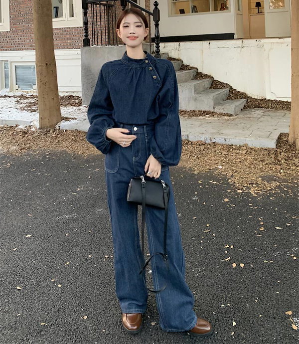 Rirandture デニムボウタイブラウス Rirandture デニムボウタイブラウス リランドチュール Rirandture