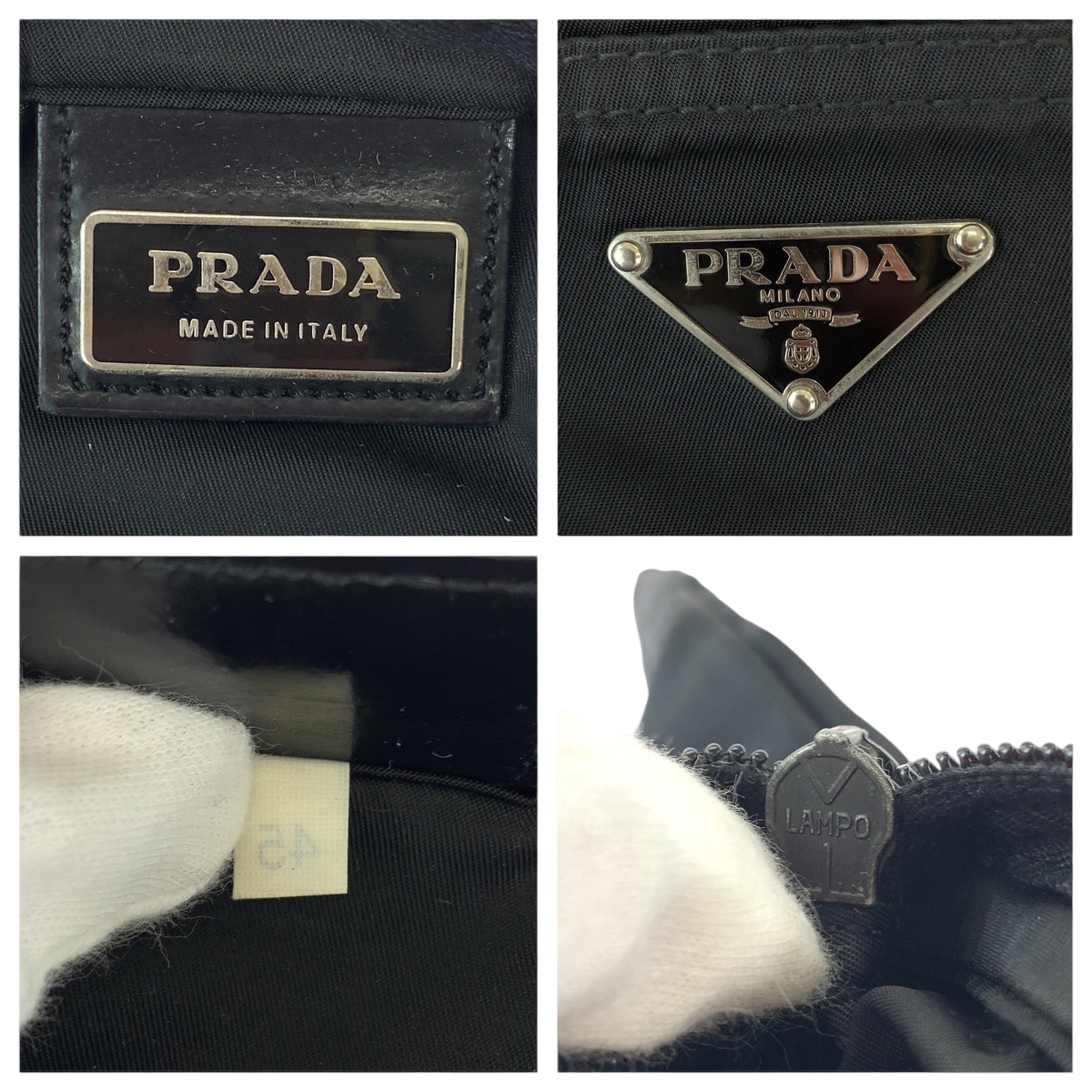 ✨️美品 PRADA メッセンジャーバッグ 三角プレート 斜めがけ 大容量 黒 PRADA - プラダ ショルダーバッグ 三角ロゴ 大容量 A4収納可 男女兼用