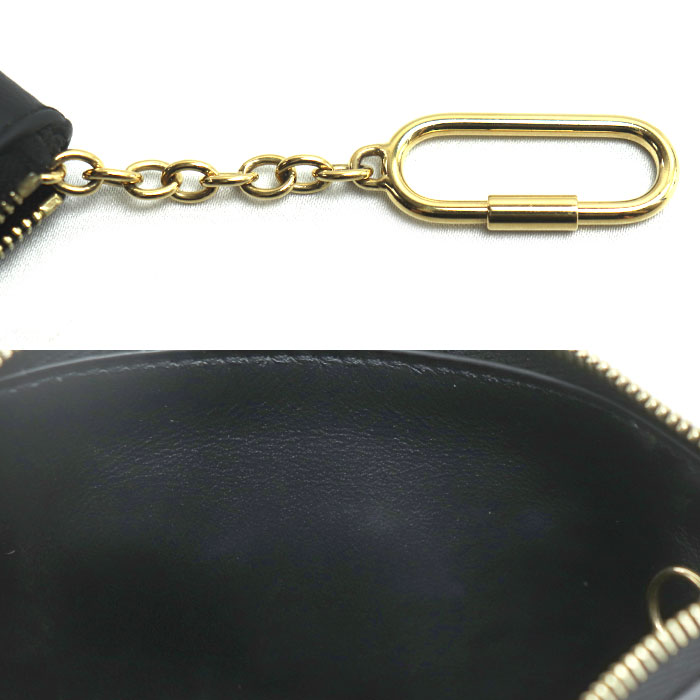 CELINE セリーヌ トリオンフ レザー コインケース ブラック 10C663DR8.38NO レディース 中古 CELINE セリーヌ トリオンフ レザー コインケース ブラック 10C663DR8.38NO レディース 中古