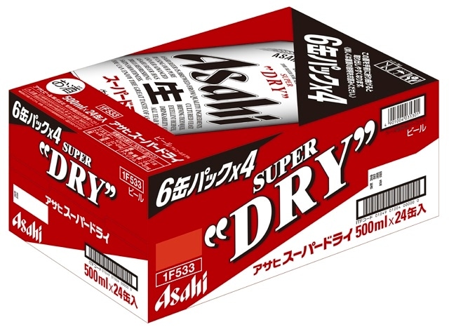 2ケース単位送料無料アサヒスーパードライ500ML缶（6缶パック4